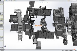 复杂详细的曲轴箱下体生产线设计