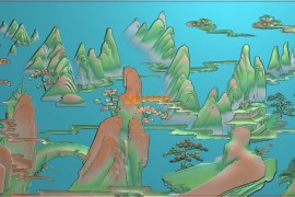 罗汉床山水靠背侧右511+278