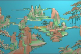 罗汉床山水靠背侧左505+283