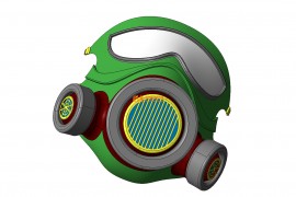 防毒面具模型3D图纸