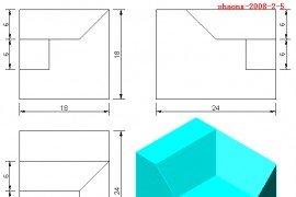 AutoCAD三维教程－拉升、差集、倒角（图文教程）