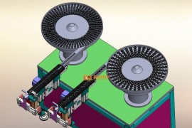 齿轮和轴承双振动盘送料分机构图