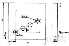 立式加工中心（FANUC-6M系统）钻等距孔程序的编制（图文教程） ...