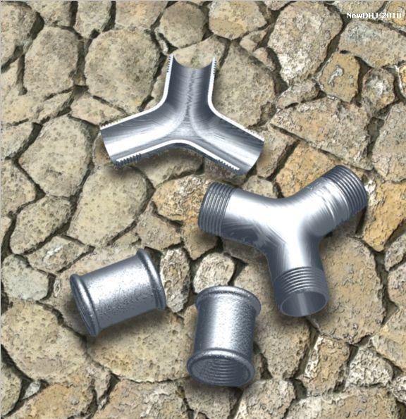 AutoCAD三维建模教程：三通管的制作过程（图文教程）,AutoCAD三维建模教程：三通管的制作过程_中国教程网,圆角,差集,一圆,阵列,螺纹,第12张