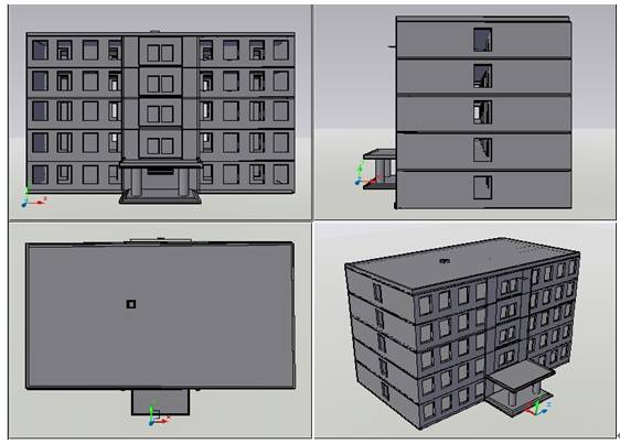 AutoCAD三维建筑模型建模（图文教程）,AutoCAD三维建筑模型建模,下图,矩形,拉伸,命令,门厅,第1张