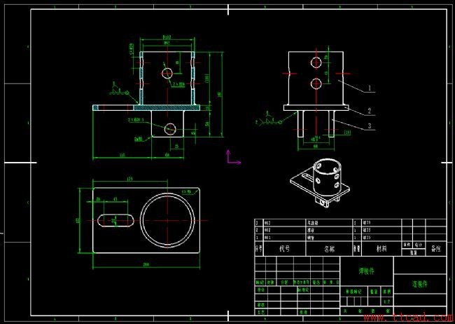 建模时如何结合Pro/E软件和CAXA软件绘制连接件工程图,利用Pro/E软件和CAXA软件绘制连接件工程图(附图纸）,软件,建模,绘制,第11张