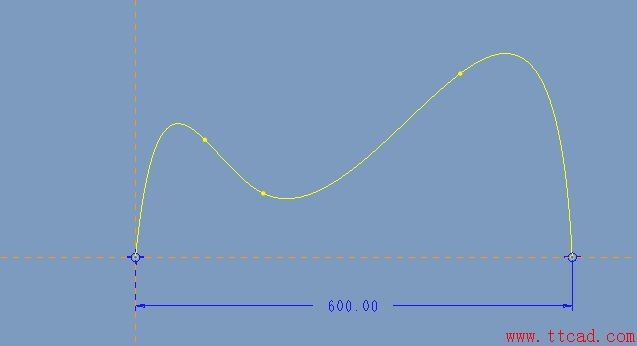 Pro/E软件如何精确控制样条曲线标注尺寸方法,Pro/E样条曲线标注尺寸方法,标注,曲线,半径,第1张