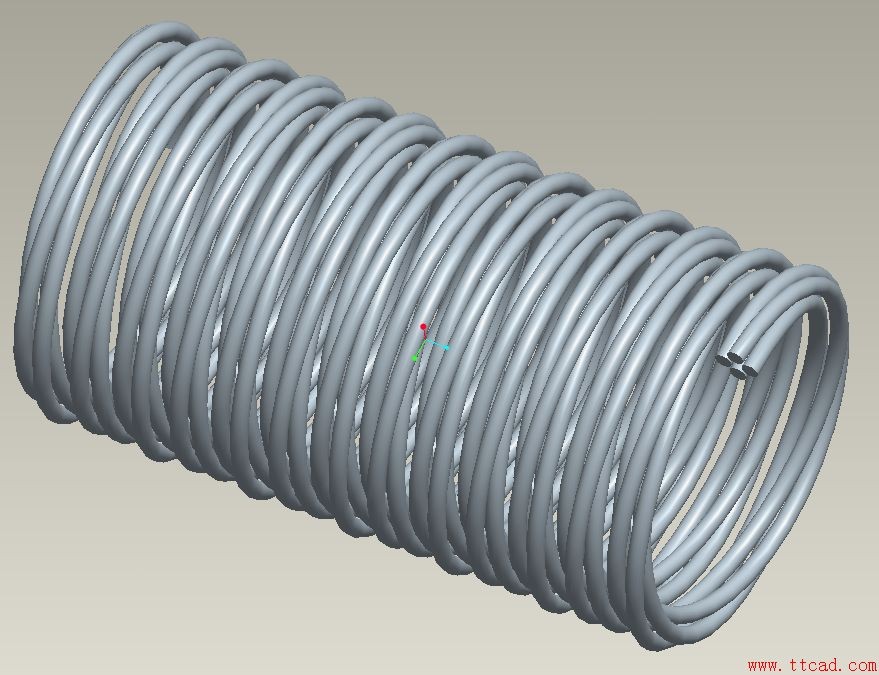 Pro/E中trajpar函数妙用、trajpar函数创建螺旋电缆,Pro/E中trajpar函数妙用及螺旋电缆创建,第12张