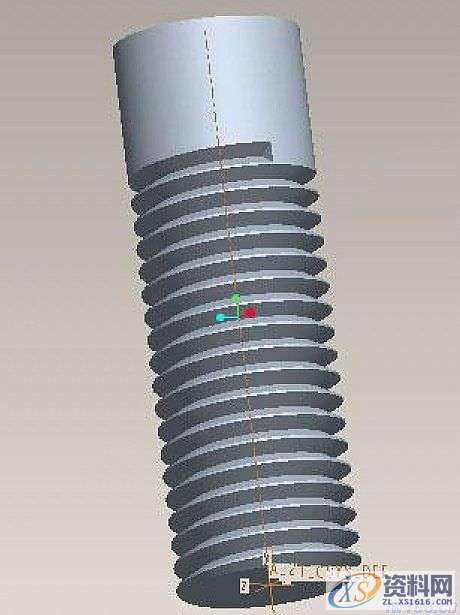 在Pro/E中利用扫描混合给螺纹收尾的操作方法,image,如图,螺纹,mso,设计培训,font,第1张