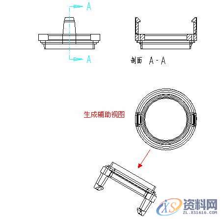 ProE工程图教程-视图建立,视图,主视图,步骤,投影,比例,第9张