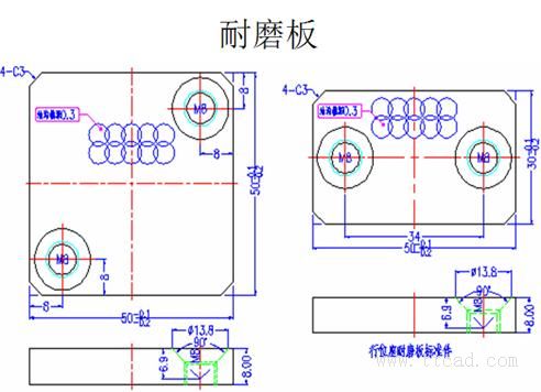 模具制图的标注经验（图文教程）,模具制图的标注经验,标注,螺丝,主视图,第16张