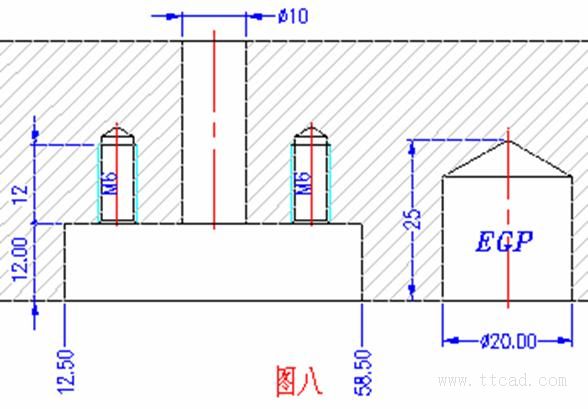 模具制图的标注经验（图文教程）,模具制图的标注经验,标注,螺丝,主视图,第6张