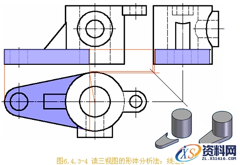 详细讲解机械制图中形体分析法的使用技巧,机械制图中形体分析法的使用,图中,形体,第5张