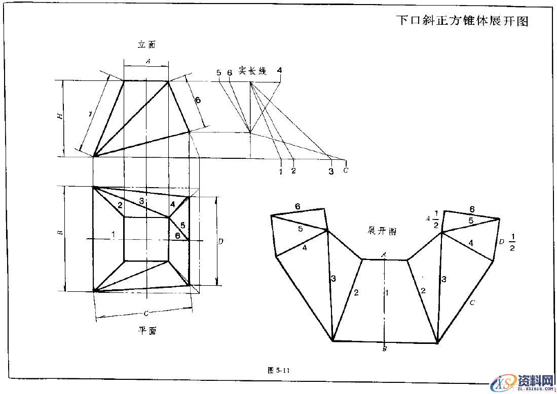 钣金展开实例—方锥体展开图（图文教程）,钣金展开实例—方锥体展开图,锥体,实例,第11张