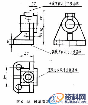 机械制图教程—6-4组合体的尺寸注法（图文教程）,机械制图教程—6-4组合体的尺寸注法,尺寸,基准,如图,标注,第9张