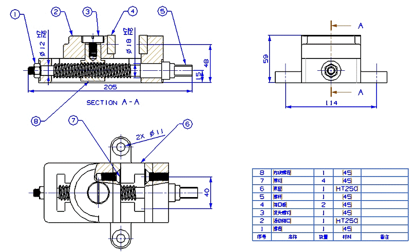 UG模具设计－UG的虎钳装配、爆炸图与工程图生成,模具设计,装配,生成,第97张