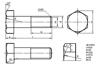 八、标准件和常用件|AutoCAD机械制图教程（图文教程）,八、标准件和常用件|AutoCAD机械制图教程,螺纹,画法,齿轮,实线,尺寸,第11张