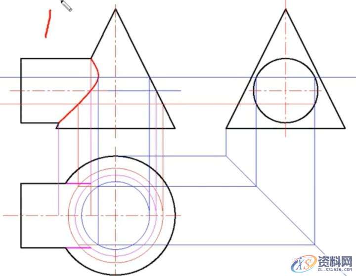 机械设计：机械制图CAD，相贯线,制图,设计,CAD,第45张