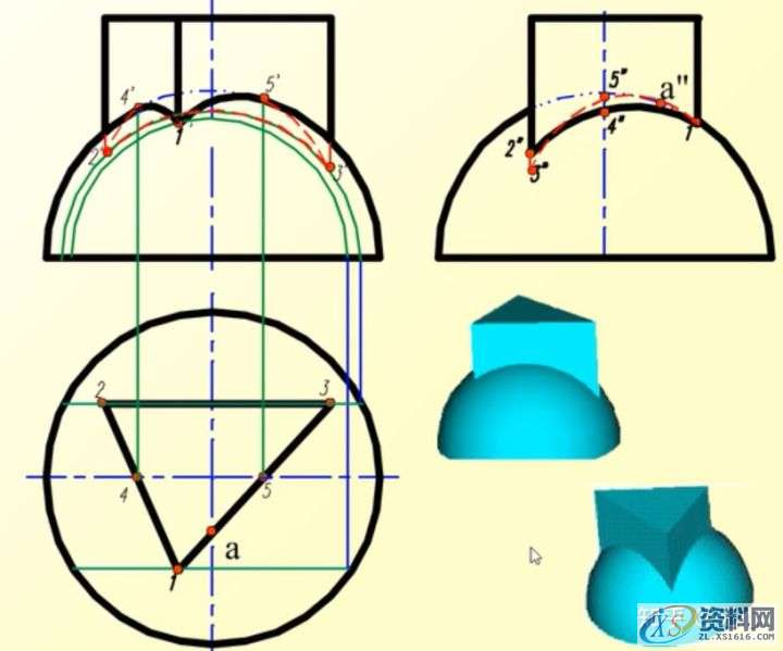 机械设计：机械制图CAD，相贯线,制图,设计,CAD,第30张