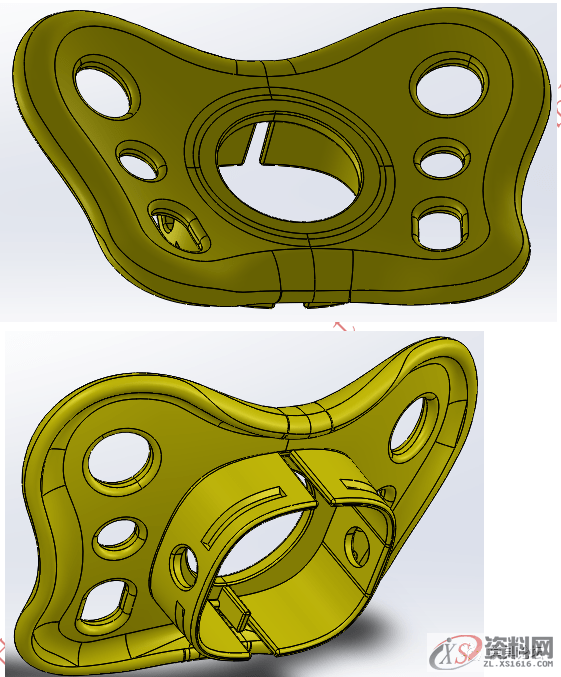 蝶形支架面壳注塑模设计,塑件,mso,加工,第1张
