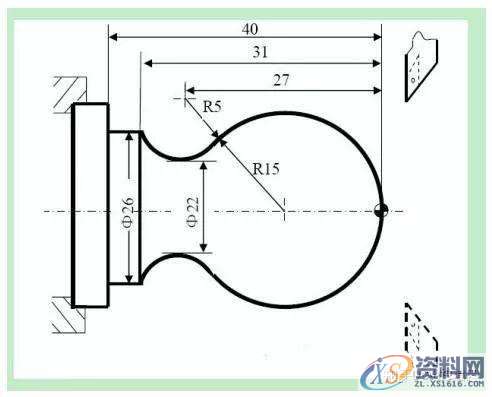 数控车床三个编程实例，轻松带你学手工编程！,实例,第4张