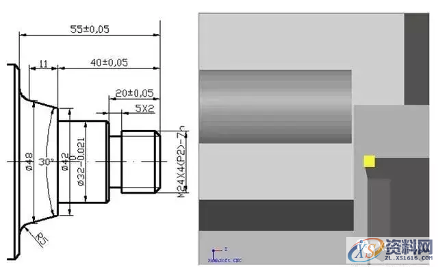 学习数控车加工编程，搞懂这12个指令代码是关键1、G00 快速定位指令2、G01直线插补指令3、G02顺时针圆弧插补指令4、G03 逆时针圆弧插补指令5、G90 外圆、内圆车削循环指令6、G71 外圆粗车循环指令7、G73封闭切削循环指令8、G72 端面粗车循环指令9、G74 端面深孔加工循环指令10、G75 外圆、内圆切槽循环指令11、G92 螺纹切削循环指令12、G76 复合型螺纹切削循环指令（ 3 ）圆弧车刀刀具切削沿位里的确定（4）刀尖圆弧半径补偿注意事项,圆弧,第7张