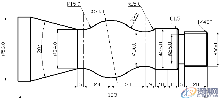 数控加工编程实例，需要的请收藏!,数控加工编程实例，需要的请收藏!,工件,精加工,第10张