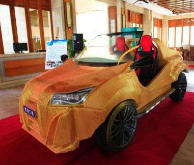 中国首台3D打印概念汽车“土豪金”问世（图文教程）,中国首台3D打印概念汽车“土豪金”问世,概念,第3张