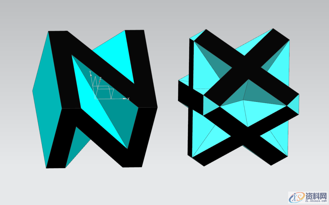 UG教学：绘制一个三维立体字母NX模型,三维,绘制,立体,模型,第24张