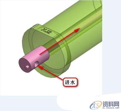 UG模具设计螺纹模的螺纹轴、细长行位的冷却方法,UG模具设计，螺纹模的螺纹轴，或者细长行位的冷却做法,螺纹,模具设计,冷却,第4张