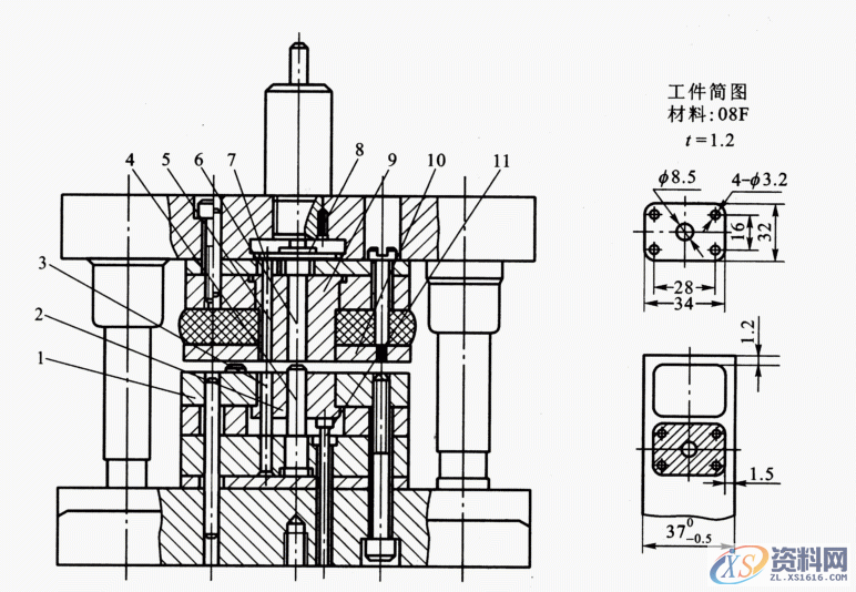 五金汽车冲压模具之冲裁模的结构构造,五金汽车冲压模具之冲裁模的结构构造,结构,第8张