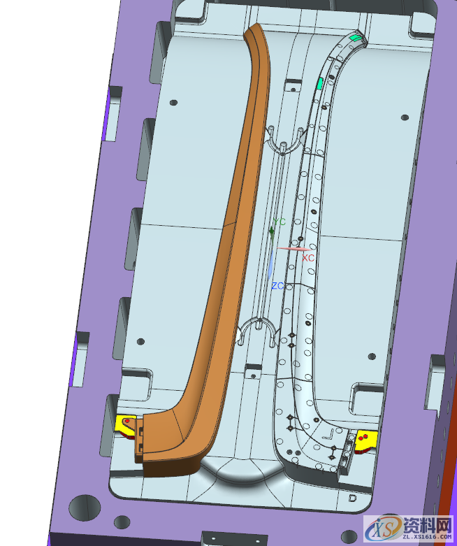 1000MM长的装饰条，冷流道进胶样式，试模后产品尺寸与变形可控 ...,1000MM长的装饰条，冷流道进胶样式，试模后产品尺寸与变形可控,水路,产品,样式,模具设计,第3张