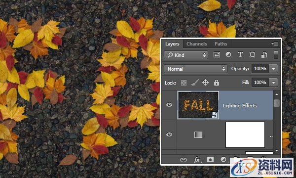 PS新手教程！手把手教你绘制萧瑟的秋天落叶字效(图文教程),5jc20151201,文件,选择,这个,第21张