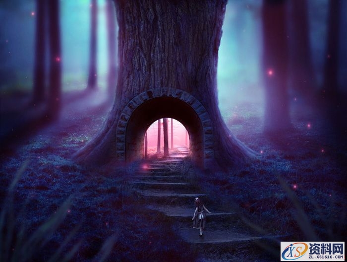 PS合成小孩走入奇幻森林场景教程(图文教程),PS合成小孩走入奇幻森林场景教程,设计,一般,选择,第1张