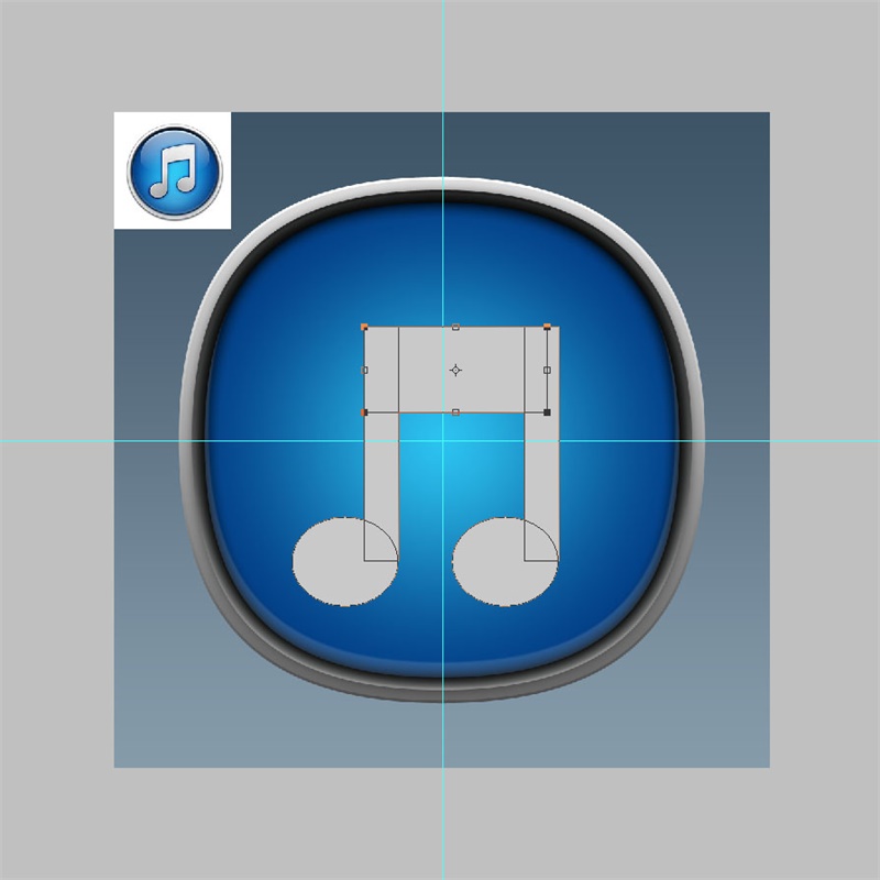 PS教程！手把手教你绘制一枚经典的ITUNES图标(图文教程),5wxl20160303,选择,这个,形状,第37张
