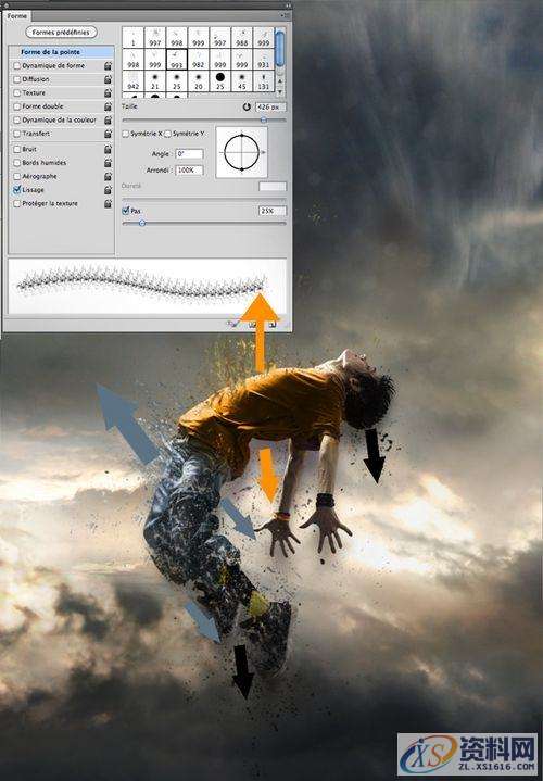PS特效教程：打造人物图片分解消失的效果,采用,设计,产品,第8张
