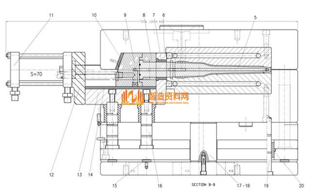 液压抽芯注塑模设计：医用吸管注塑要点分析,塑件,模具,模架,油缸,第3张