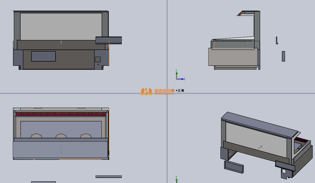 1.8双层开放柜总装图,NeadPay,第1张